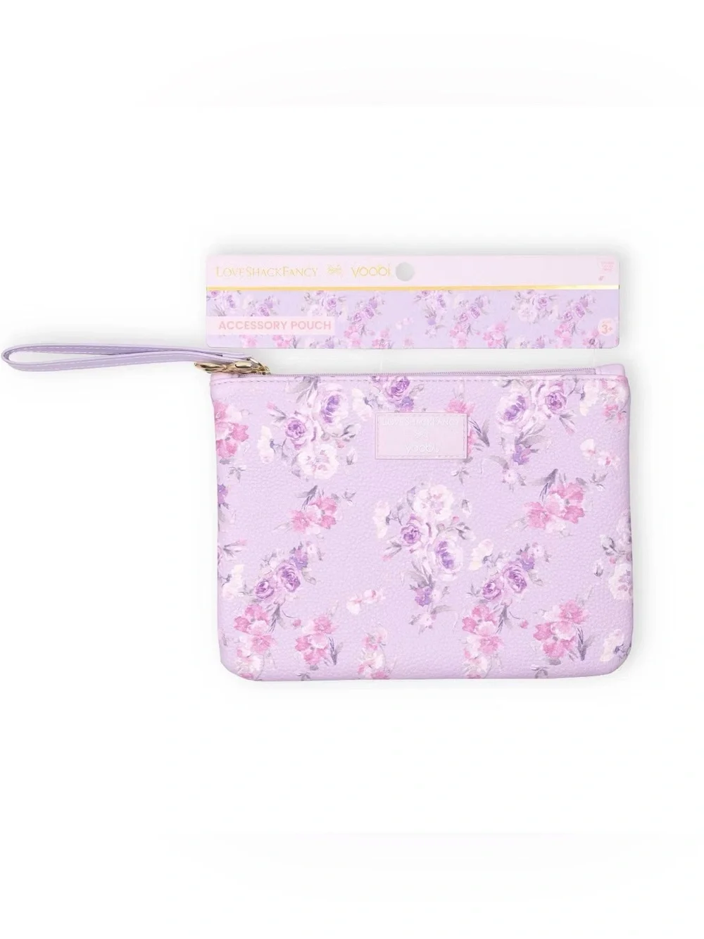 💜🎯 LoveShackFancy x Target Yoobi Happy Thoughts Pencil Case with Strap Hibiscus